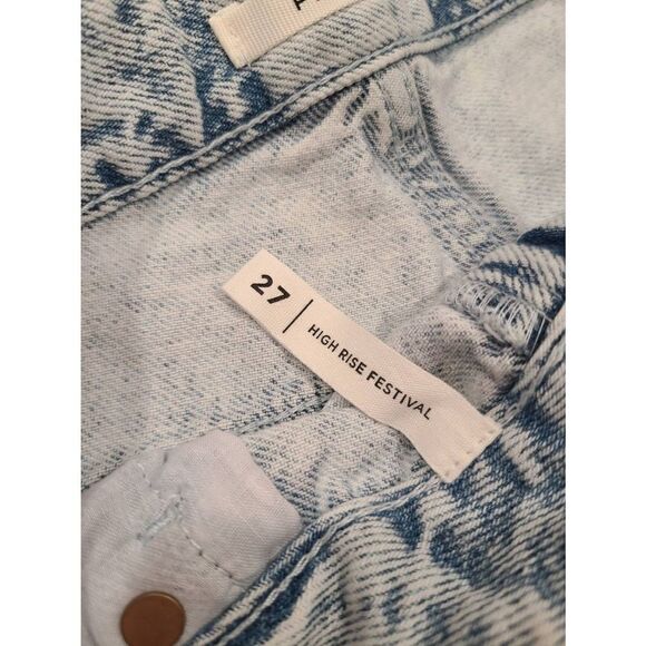 Pacsun Cut-Off Shorts Womens 27 Blue Denim High Rise Festival Western Outdoor - Picture 4 of 7